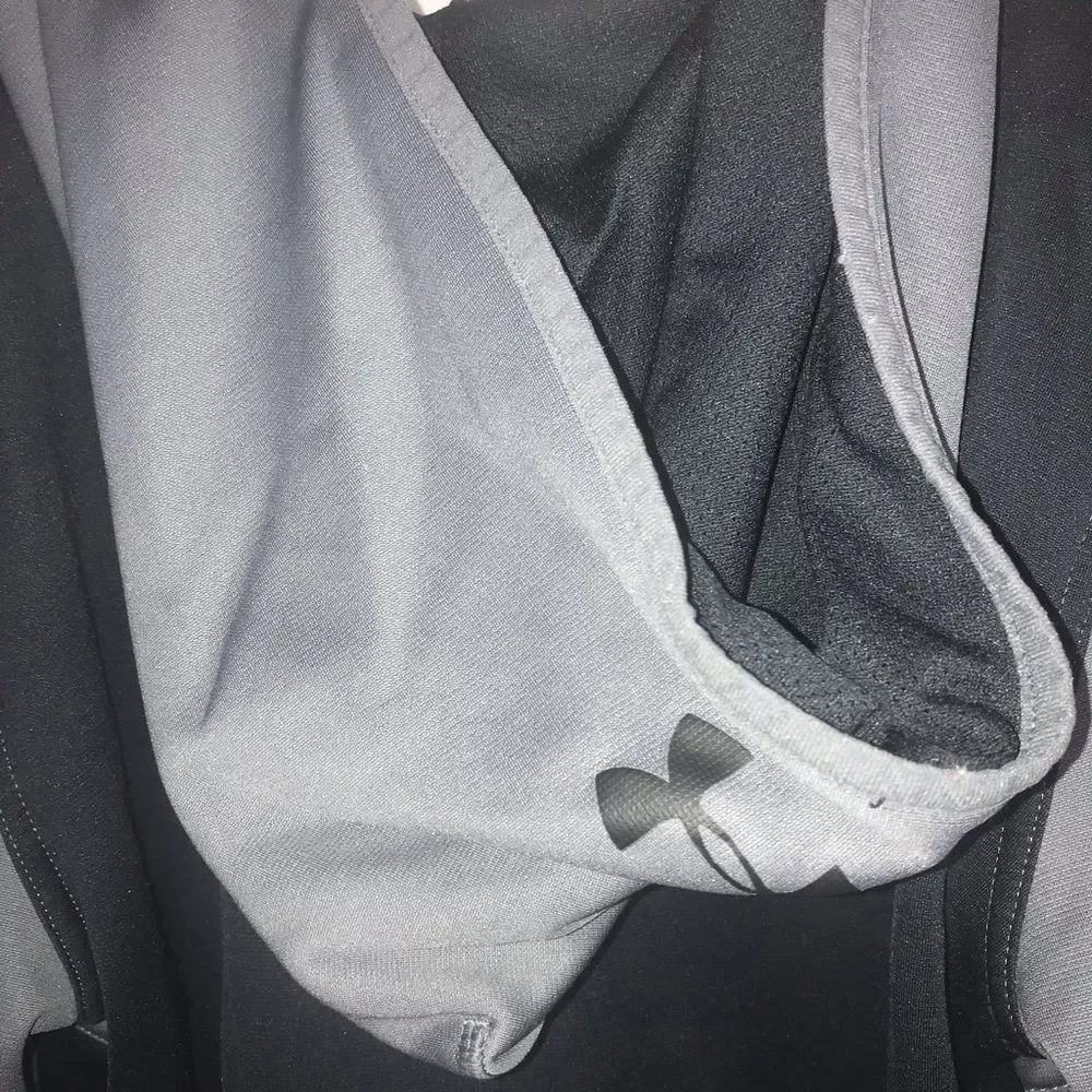 Under Armour Grey & Black Full Zip Hooded Jacket